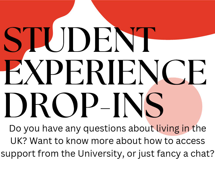 Student Experience Drop In Sessions for International Students at Queens Park