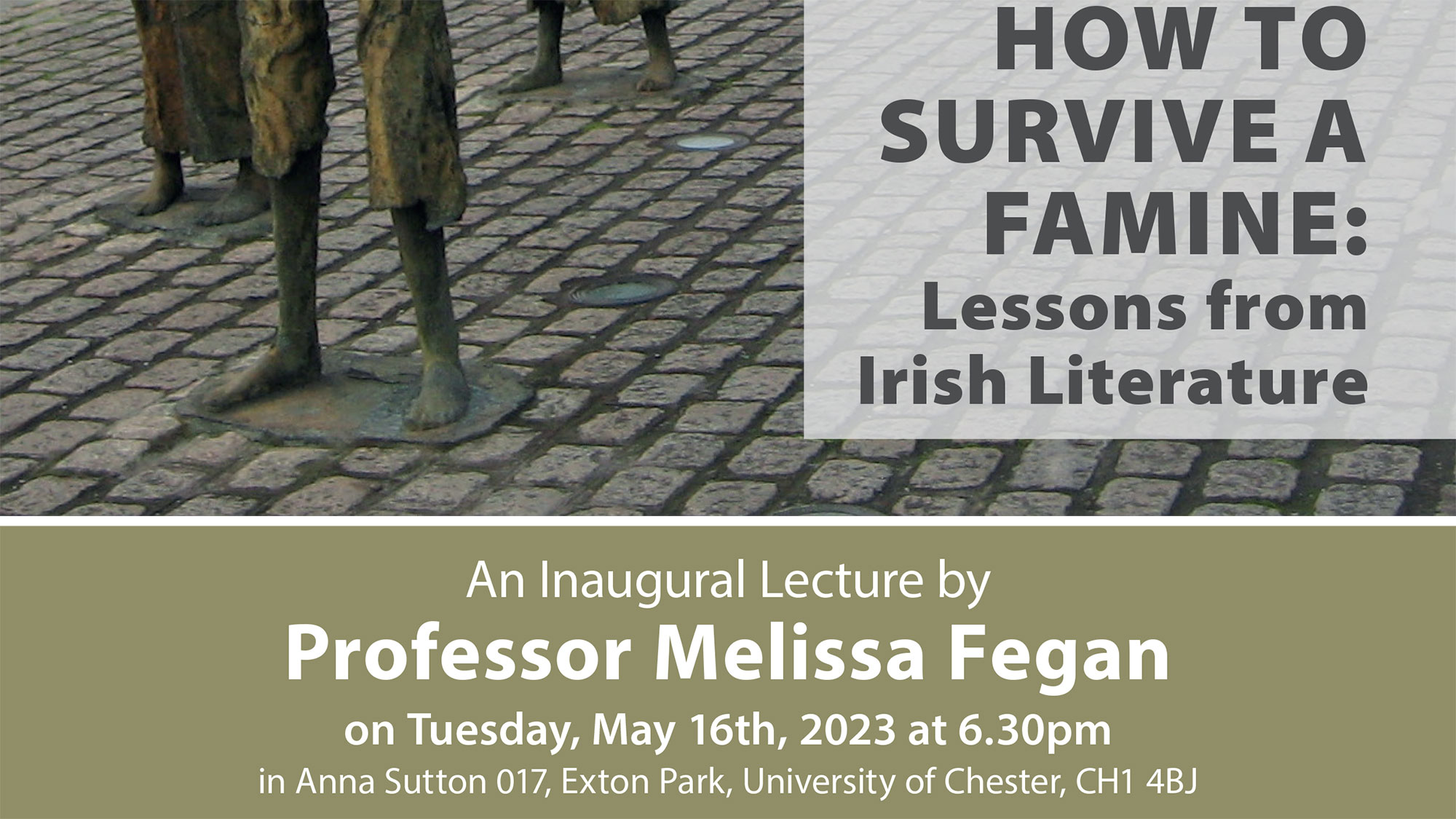 Professor Melissa Fegan inaugural lecture: How to Survive a Famine: Lessons from Irish Literature