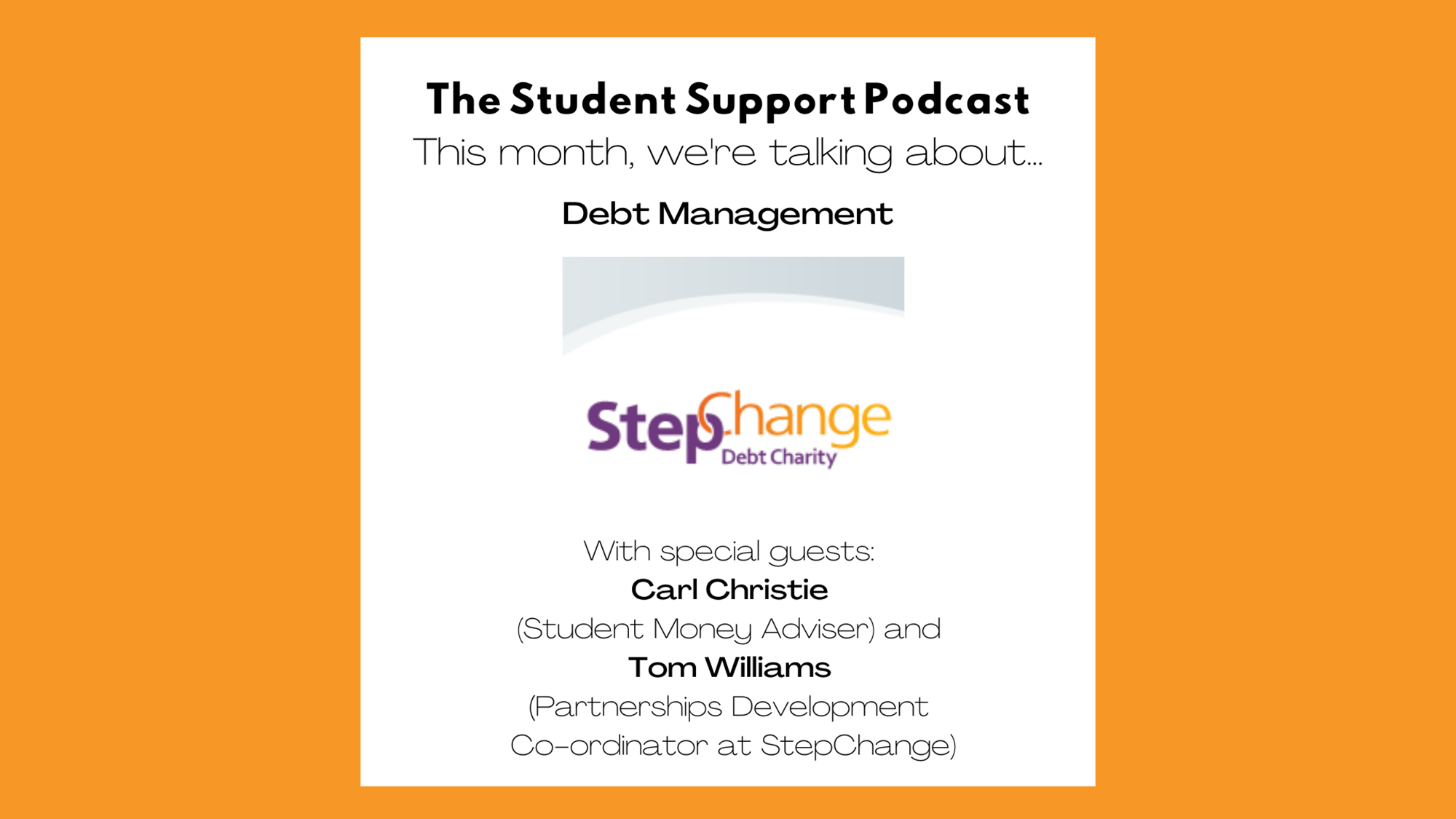 Student Support Podcast: Debt management