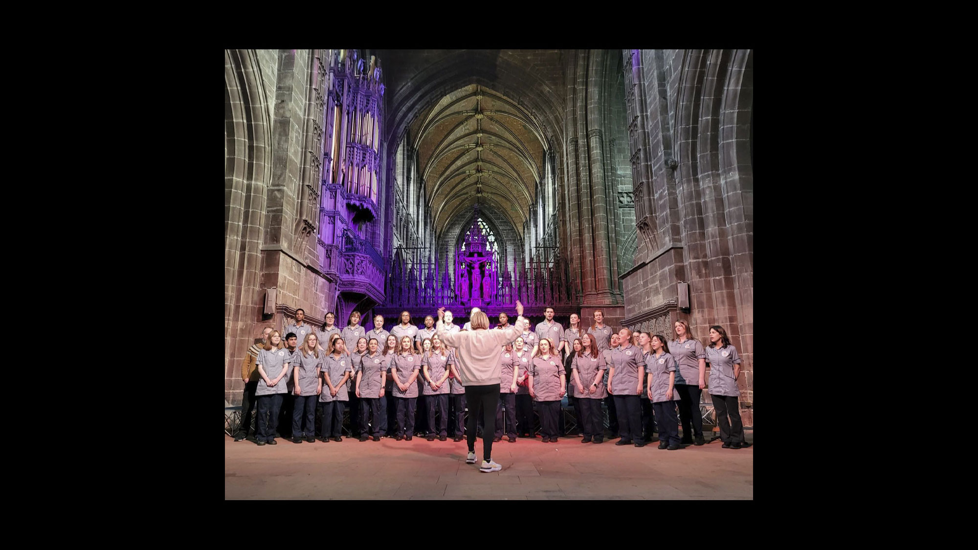 University of Chester Student Nurse choir performance