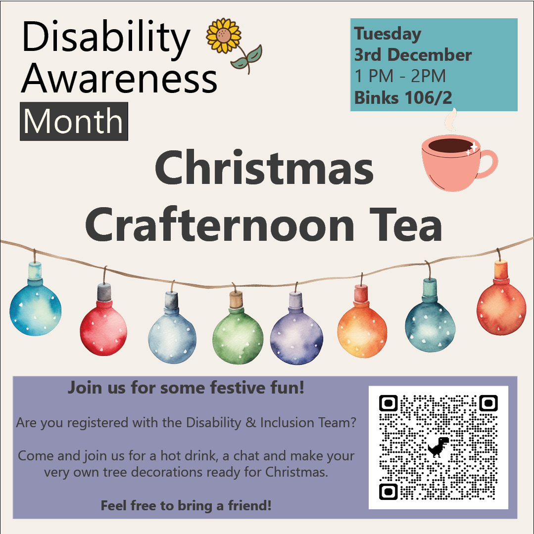 Disability Awareness Month: Christmas Crafternoon Tea