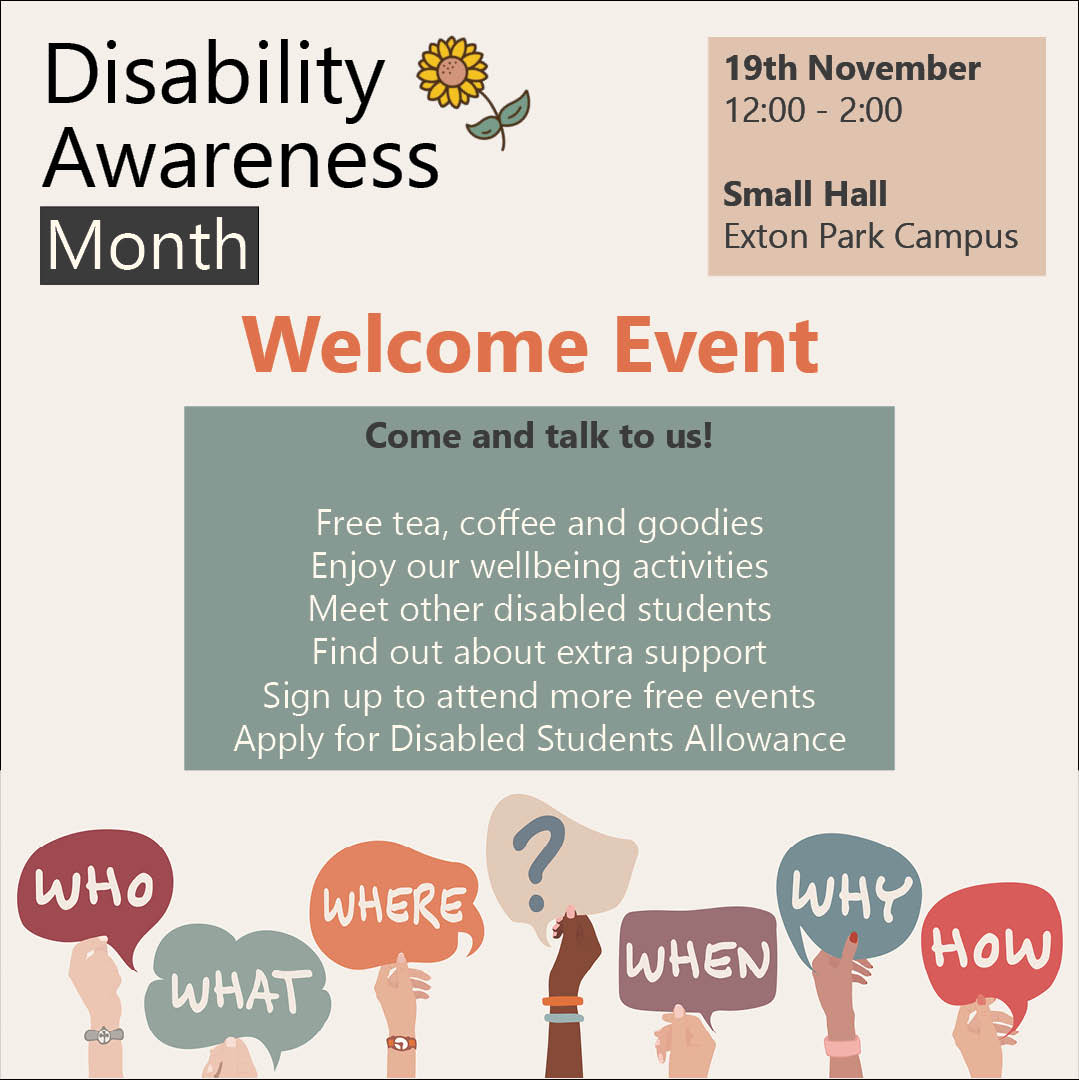 Disability Awareness Month: Welcome event