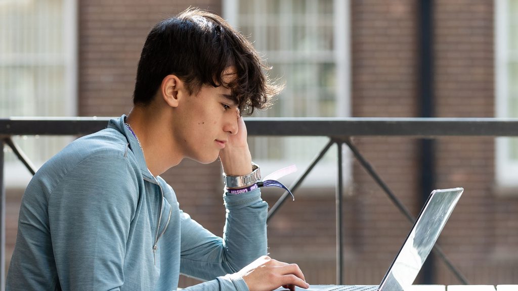 Student on laptop