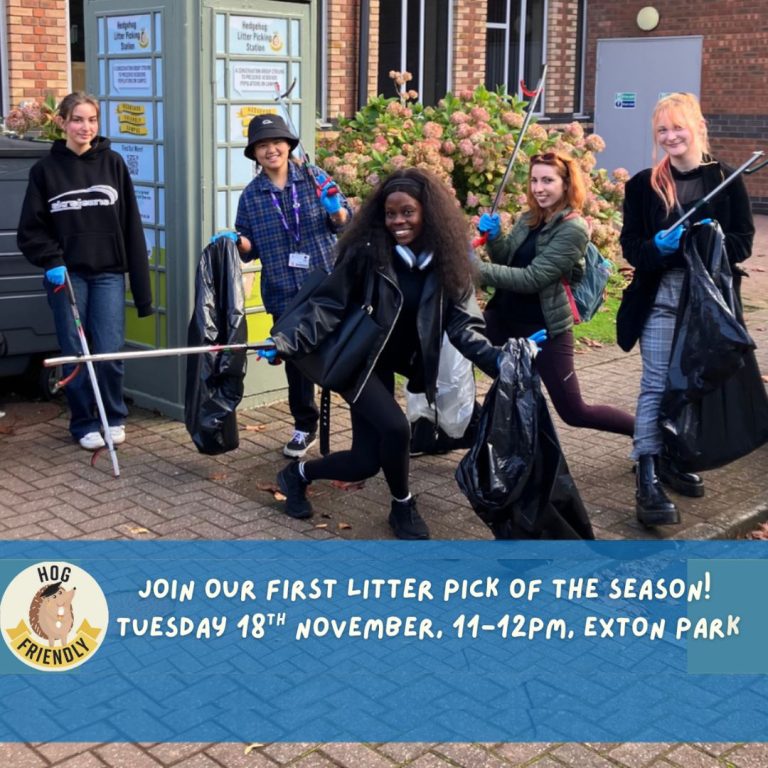Join Hedgehog Friendly Campus for our first litter pick of the season! 