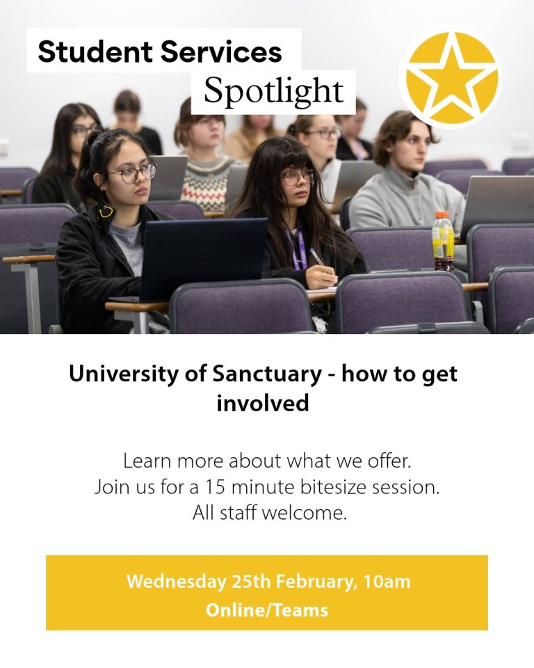 Student Services Spotlight – University of Sanctuary: How to be involved